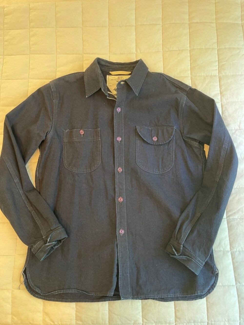 Rogue Territory Indigo Selvedge Canvas Work Shirt XL